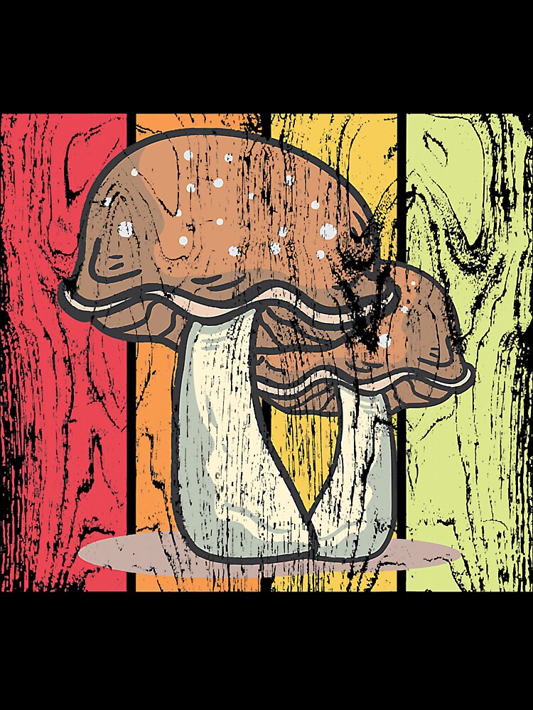 Vintage Mushrooms Distressed Mushroom by NeverLoseSF