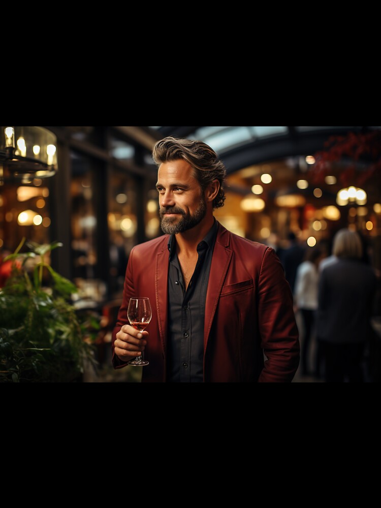 Sommelier Showcasing Wine for Upscale Restaurant by TheBrainArt