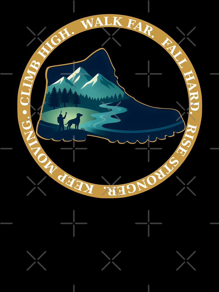 Do It Anyway Hiking Boot Mountain Design by wildexperience