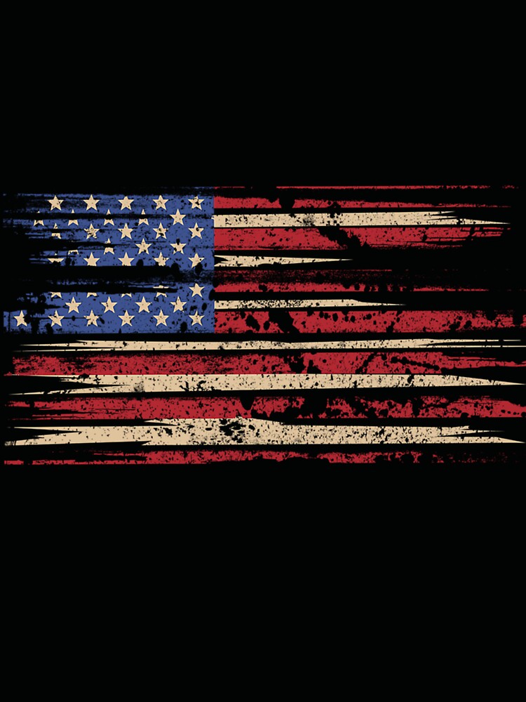 Vintage American Flag Distressed Style by DRMAMBA