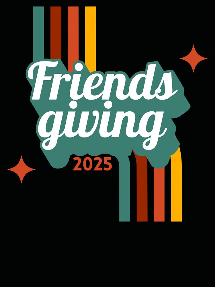 Friendsgiving Retro Stripes by Seeshellspace Designs