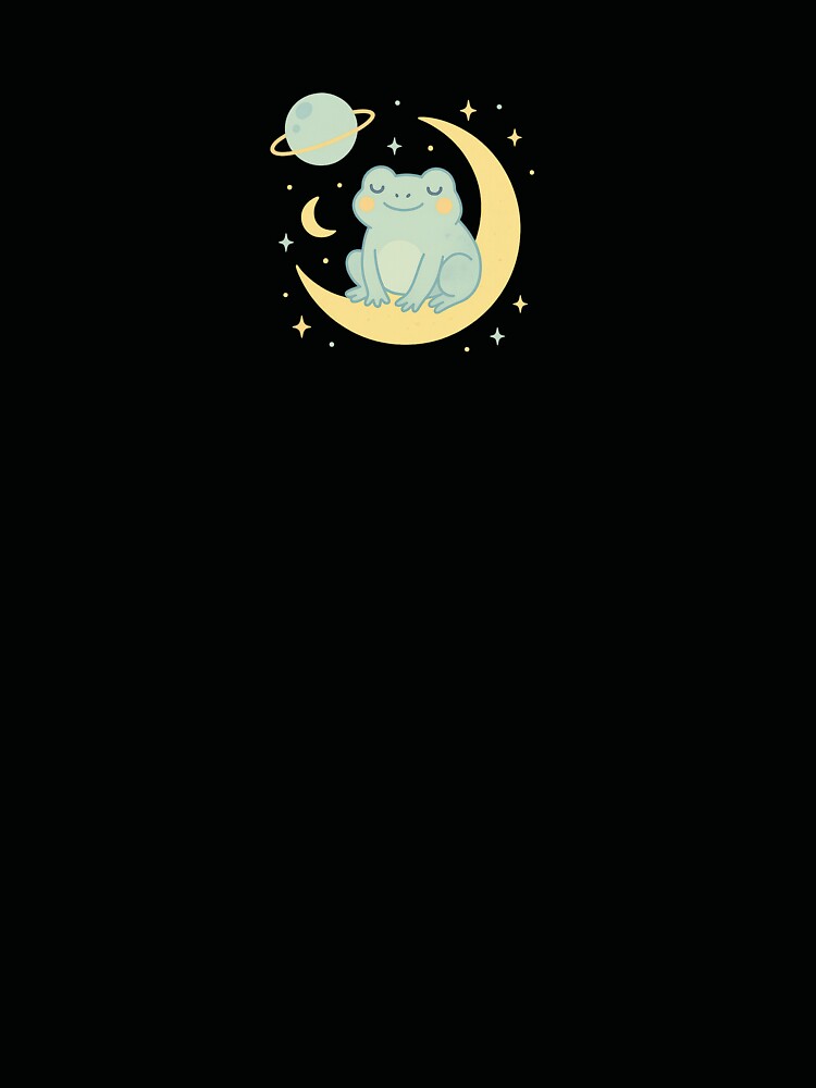 Cosmic Frog – Peaceful Frog on a Moonlit Journey by SheepyDaily