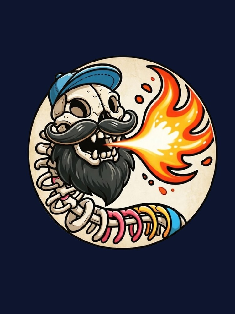 Skeleton Bearded Fireworm Halloween by BeardedFireworm