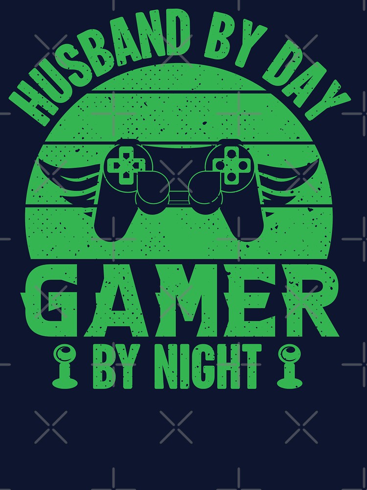 Night Gaming Hubby: Gamer Husband Controller Geek Gift by Shop Deebo