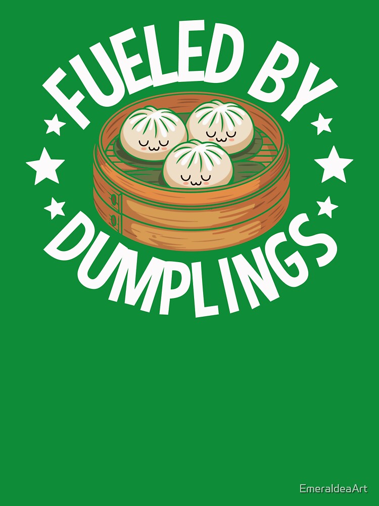 Fueled by Dumplings – Cute Dumplings in Bamboo Steamer Box by EmeraldeaArt