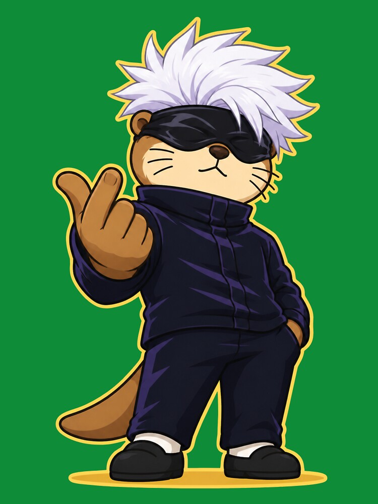 Cute Anime Sorcerer Otter Inspired by White-Haired Magic Hero by ArtFazza