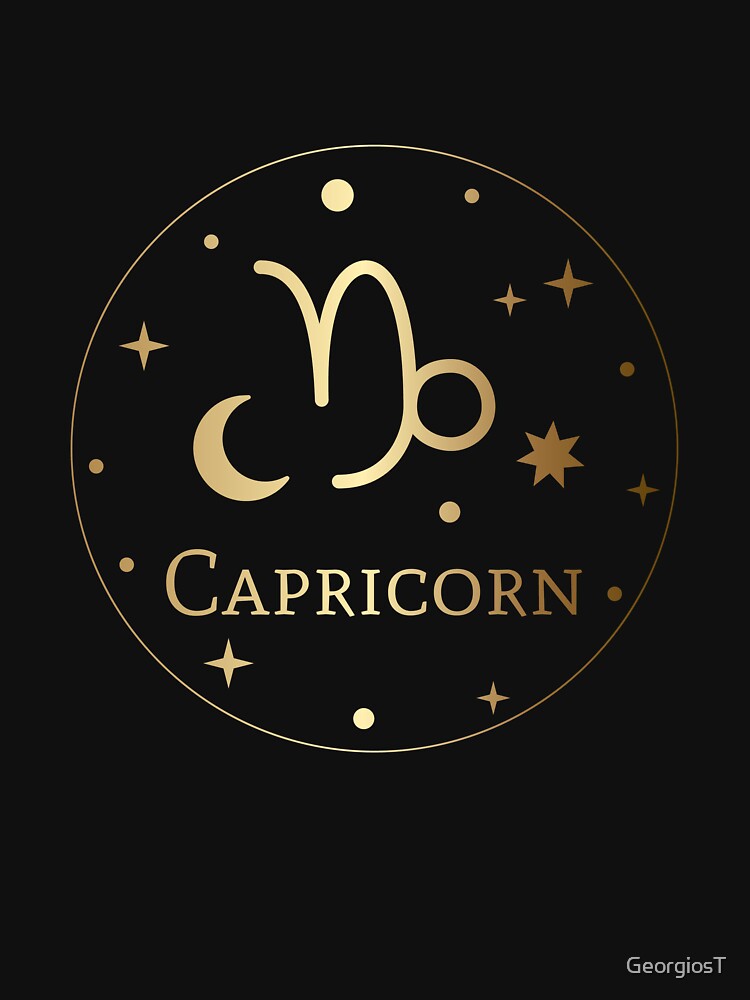 Capricorn Zodiac Sign Gold by GeorgiosT