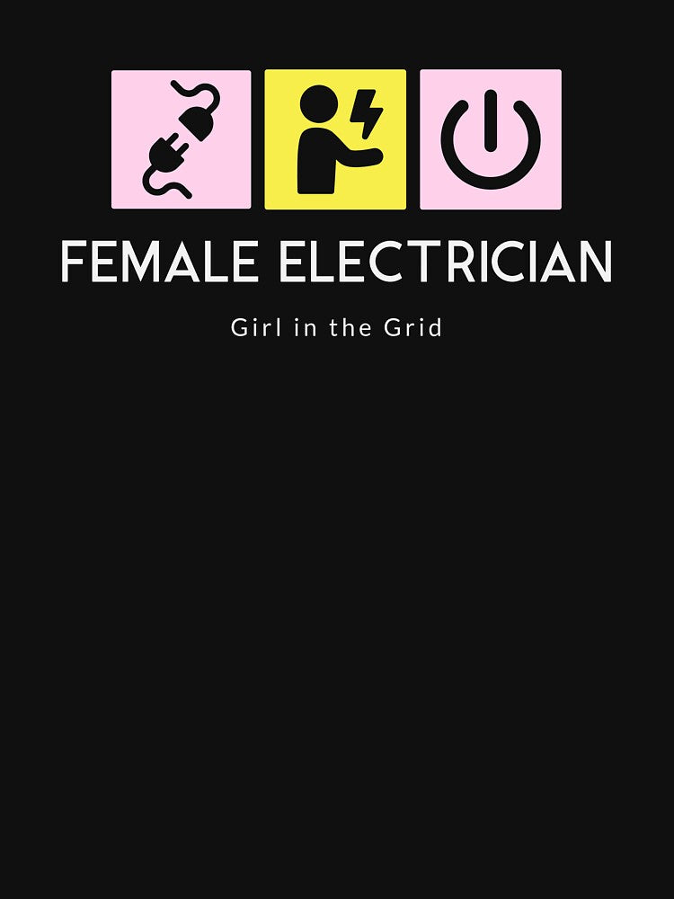 Female Electrician Girl in the Grid by FlyleyShop