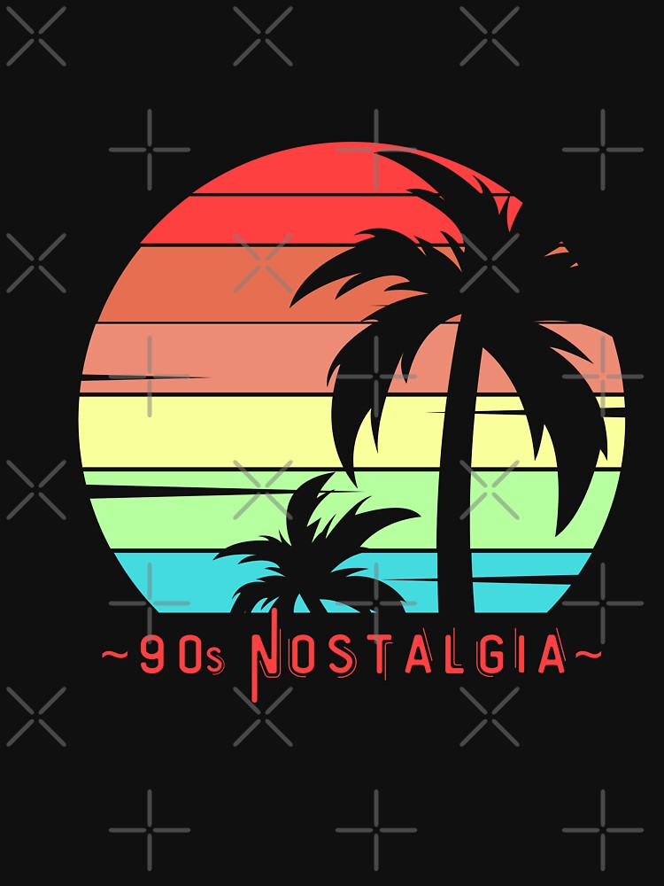 90s Nostalgia -  Vintage Tropical Sunset, Live Your Best Life, Nostalgic by Sun Sand & Sea Art