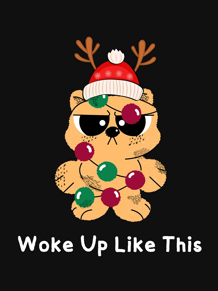 Funny Orange Cat Wrapped In Christmas Lights  - Sarcastic Christmas Saying by Cat Stories