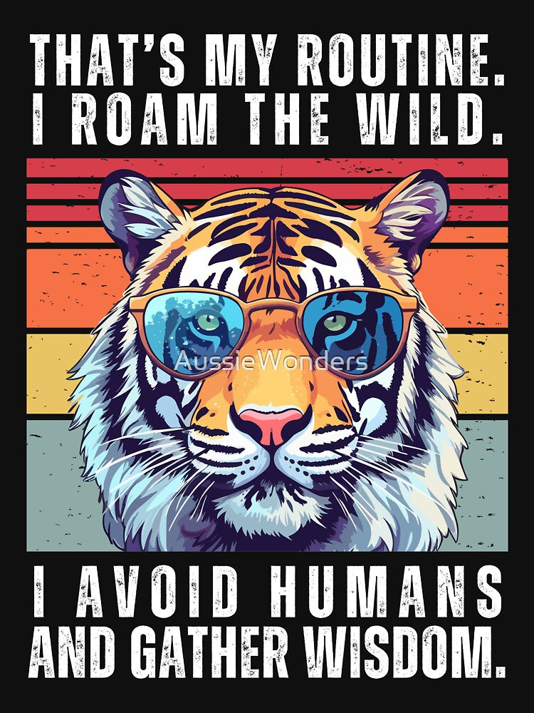 Tiger Retro Sunset | Tiger Vintage Retro Sunset | Retro Sunset Tiger by AussieWonders