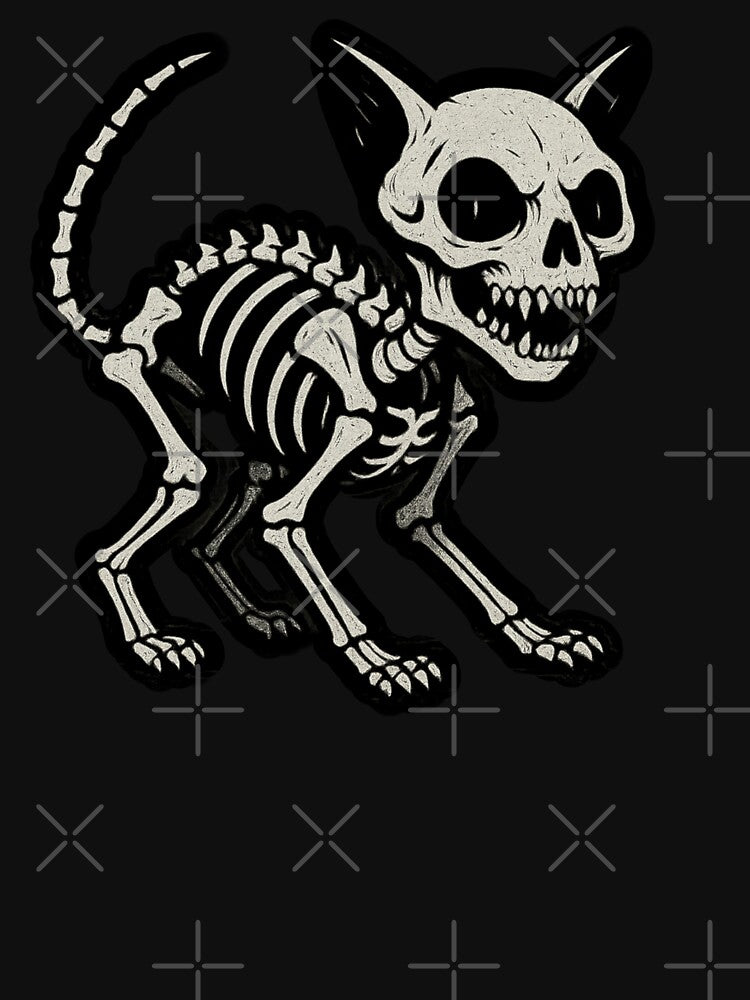 Spooky Skeleton Cat by Prints-by-Olaf