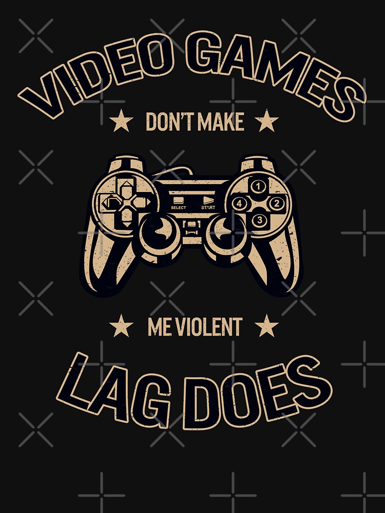 Video Games Dont Make Me Violent Retro Vintage Distressed Design by JakeRhodes