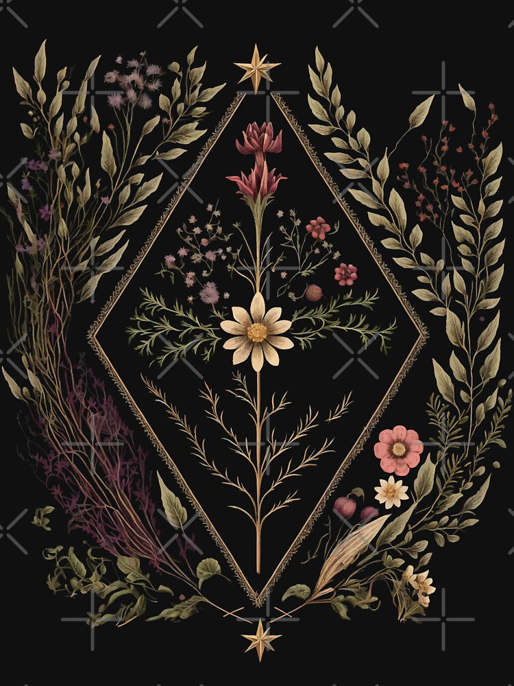 Sacred Geometry Wicca Wildflowers by Enyr