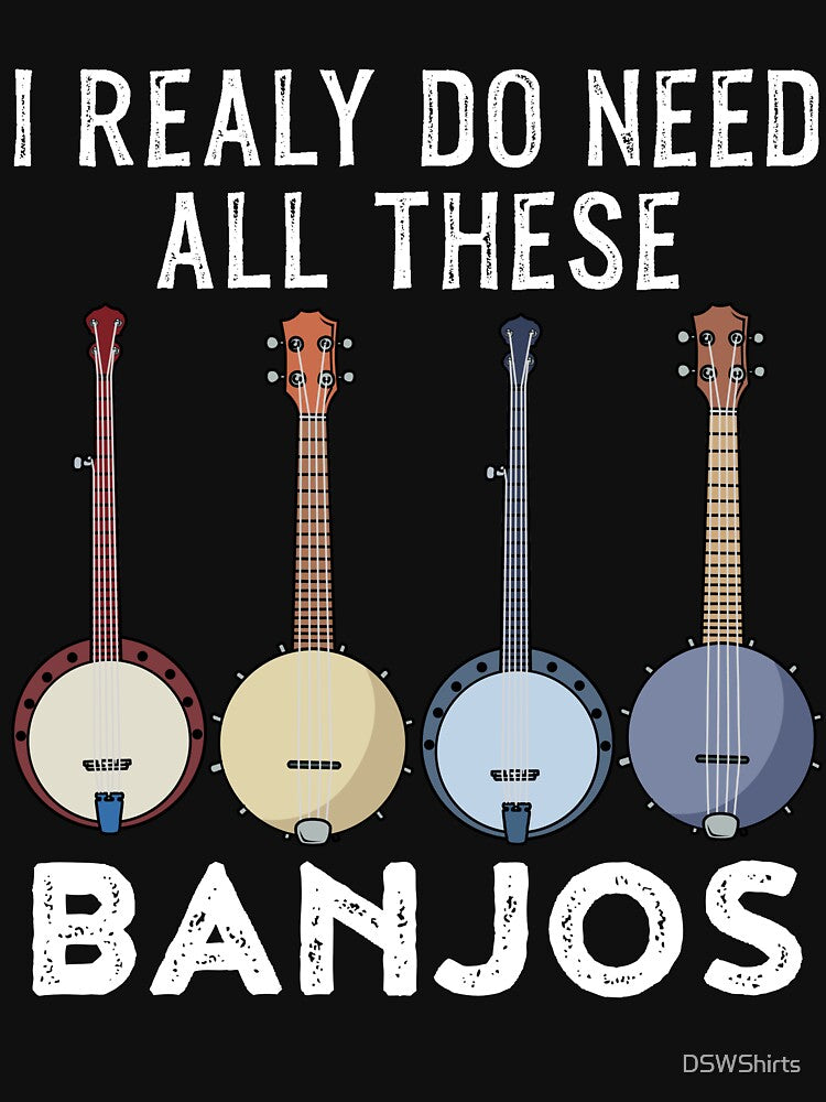 Bluegrass Banjo Shirt Country Music Banjo Gift Stringband by DSWShirts