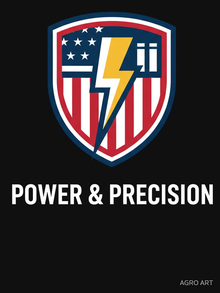 American Electrician T-Shirt | Power and Precision USA by AGRO ART
