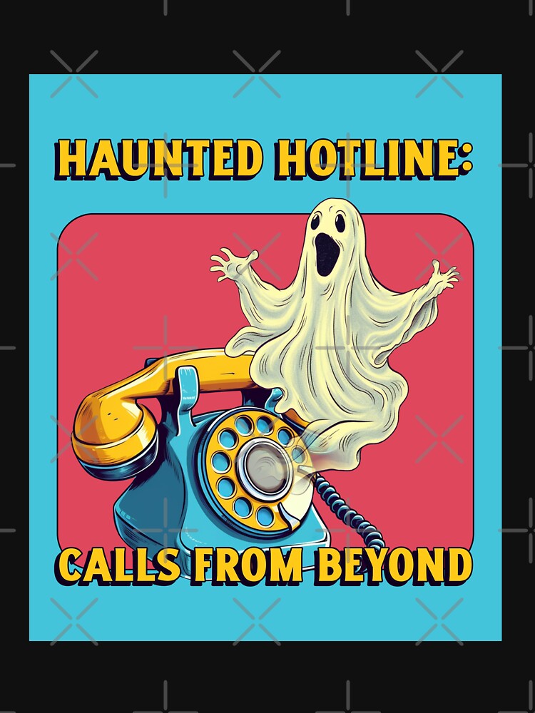 Vintage Halloween Ghost, Haunted hotline by Mariana Piana