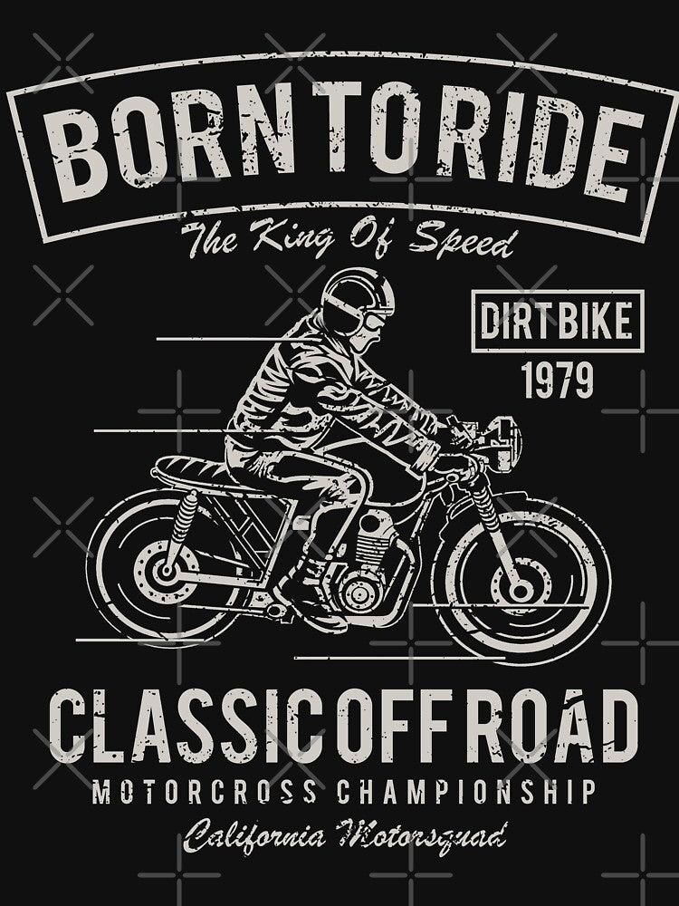 Off Road Motorcycle Retro Vintage Distressed Design by JakeRhodes