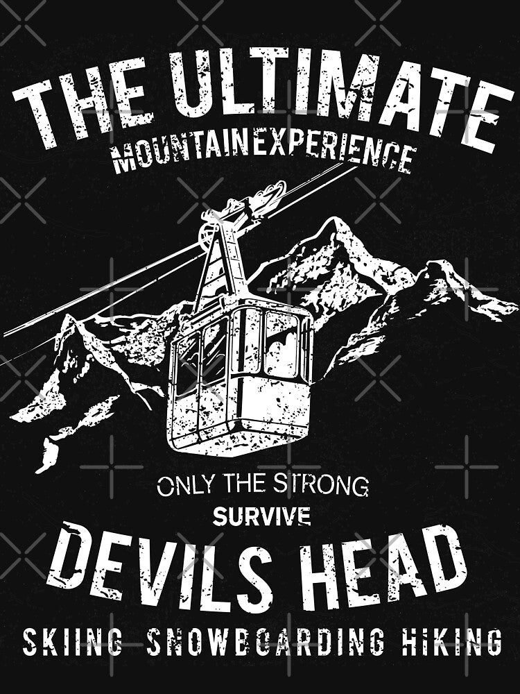 Mountain Experience Retro Vintage Distressed Skiing Design by JakeRhodes