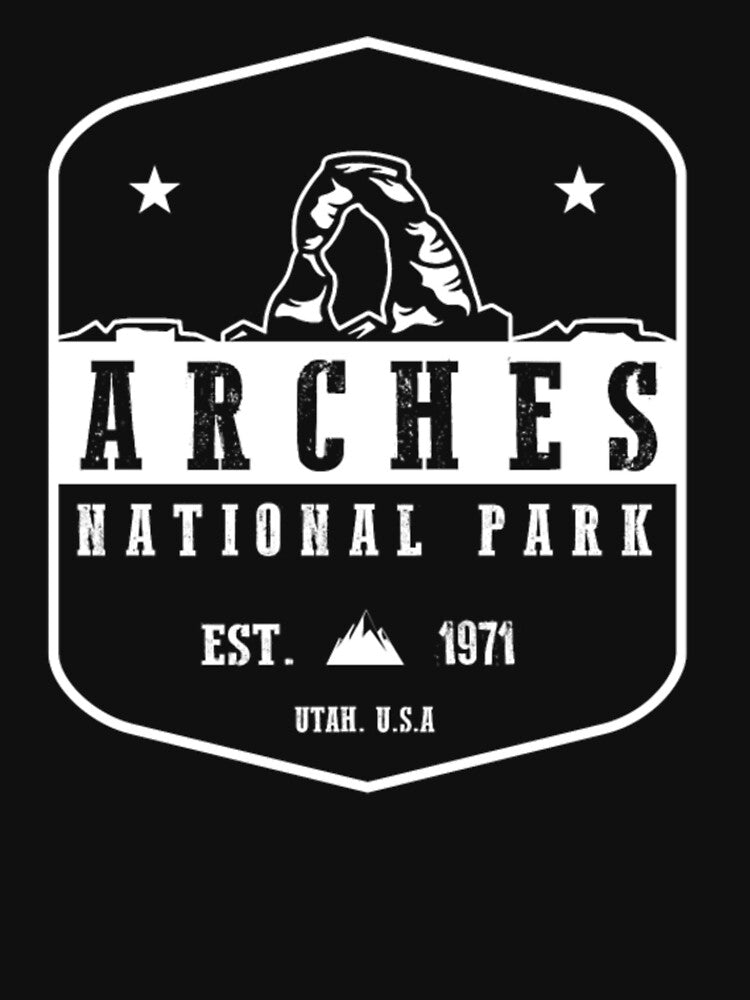 Arches National park Mountains Utal Tshirt by Clavitaps