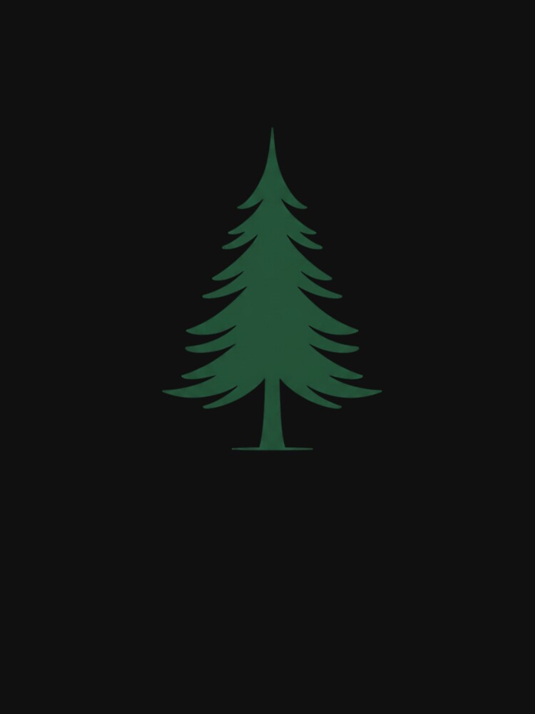 Evergreen Serenity: Minimalist Forest Pine Tree Silhouette by MonaRose_Art