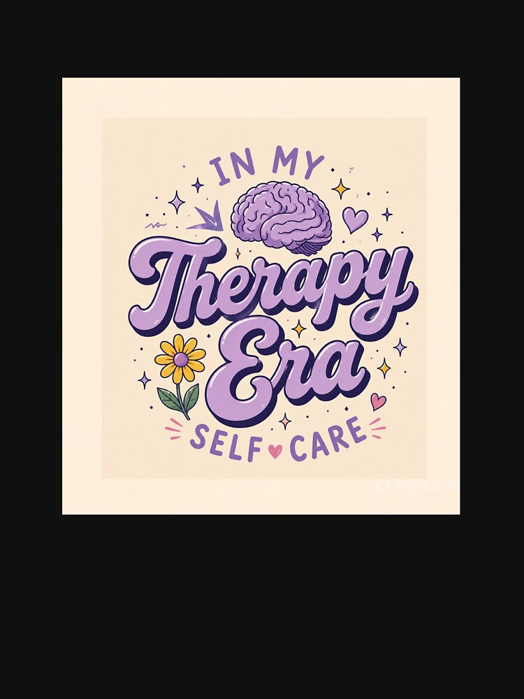 In My Therapy Era | Cute Mental Health & Self-Care Graphic Tee by CKADigital