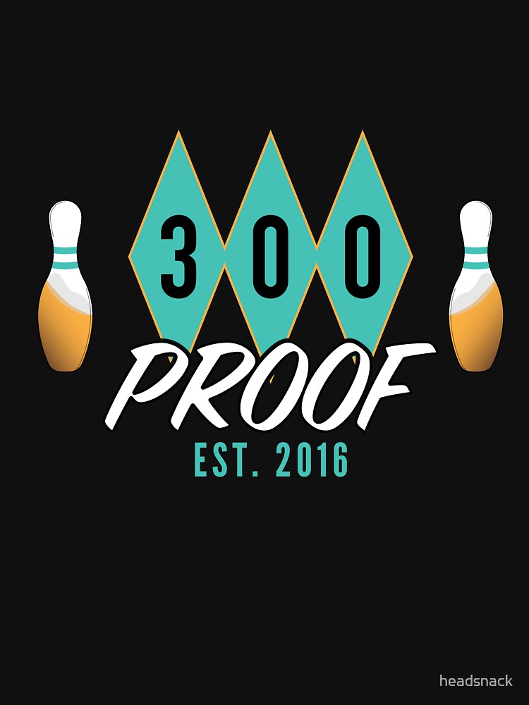 300 Proof Retro Logo White by Headsnack Shop