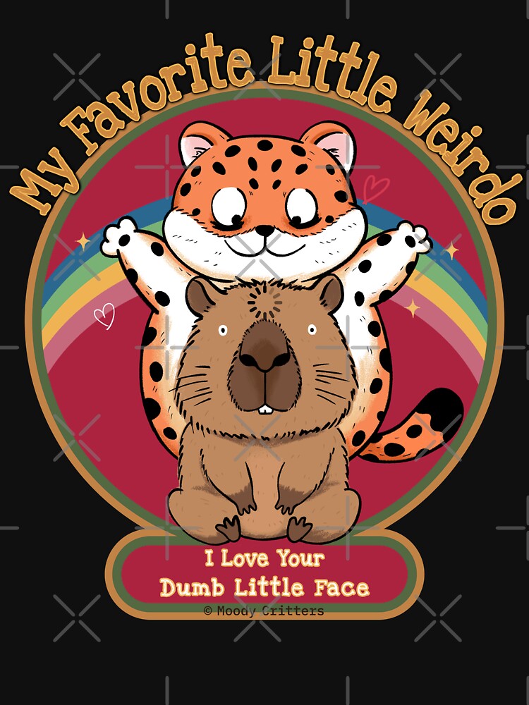 Cute Cheetah and Capybara Best Friends by Moody Critters