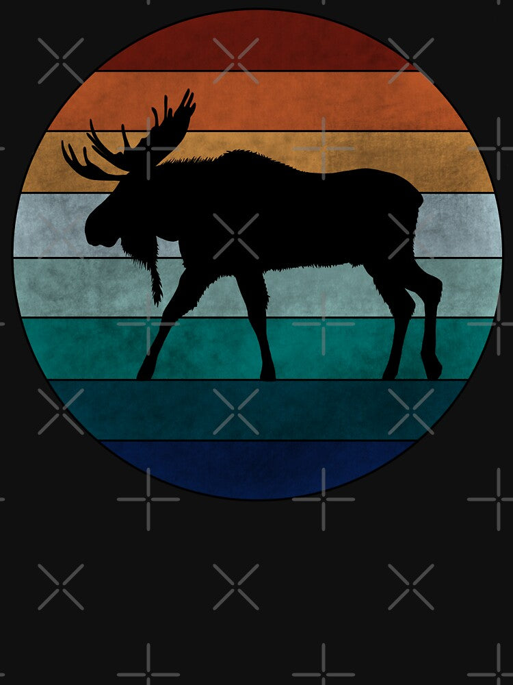 Retro Moose Sunset by GyngerGarza