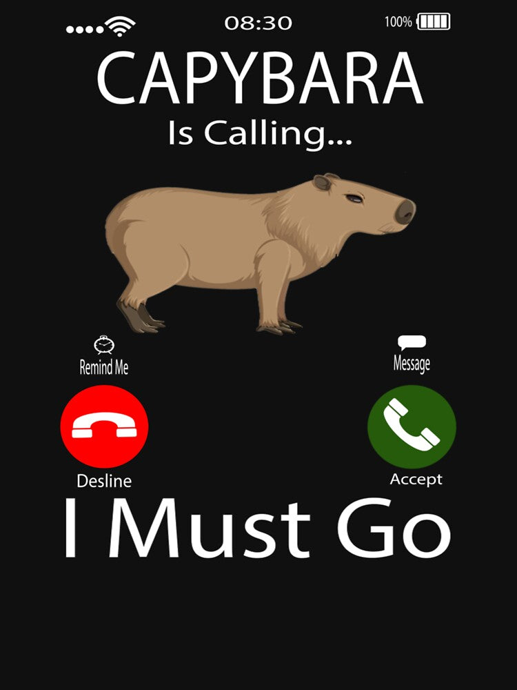 Capybara Is Calling I Must Go by leacha