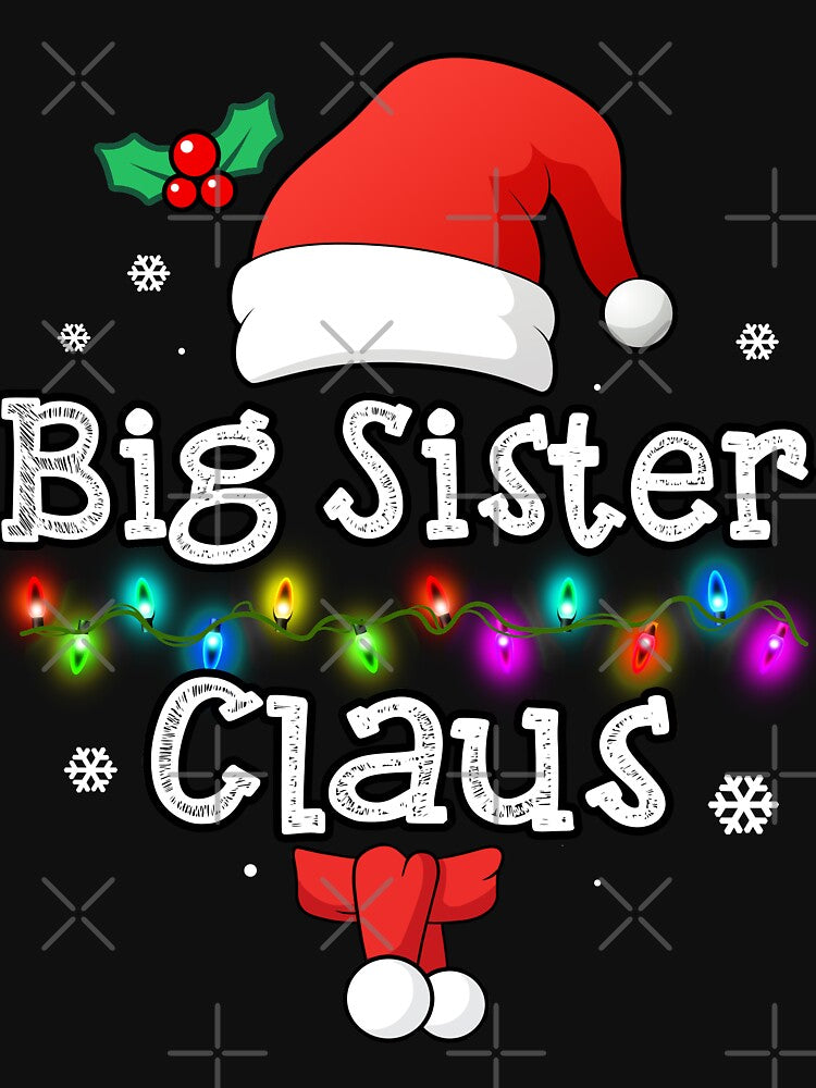 Big Sister Claus Santa Hat Matching Family Christmas Costumes by Andree Lee