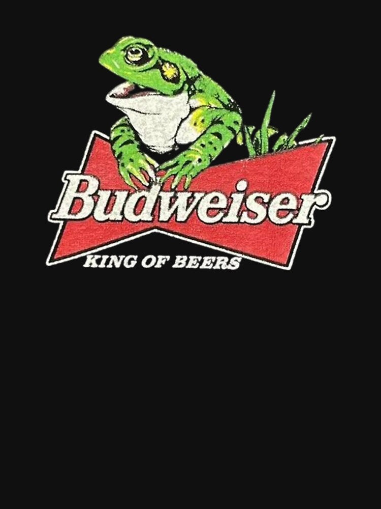 Vintage Budweiser Frog King Of Beers Retro Logo by Moonpaw-Whimsy