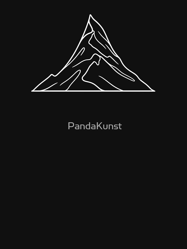 Minimalist Alpine Mountain matterhorn Line Art by PandaKunst