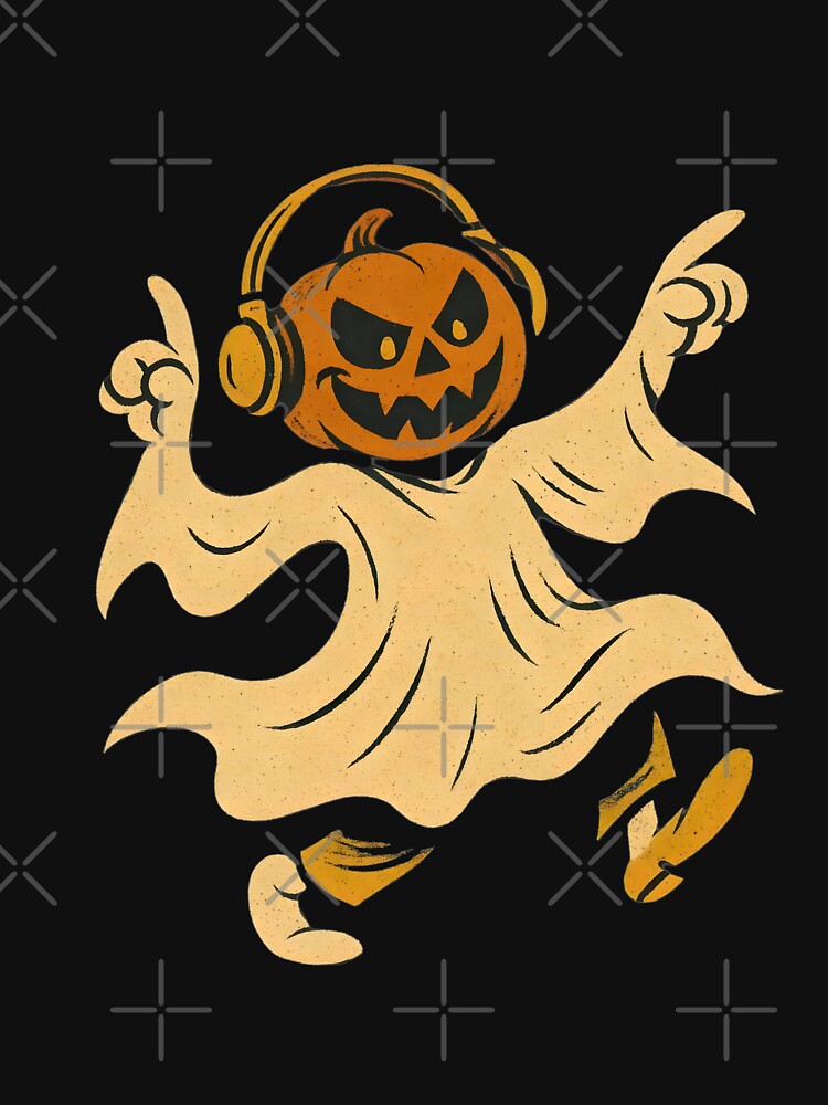 Disco Pumpkin Ghost – Retro Halloween Party Vibes by AI-Only Creations
