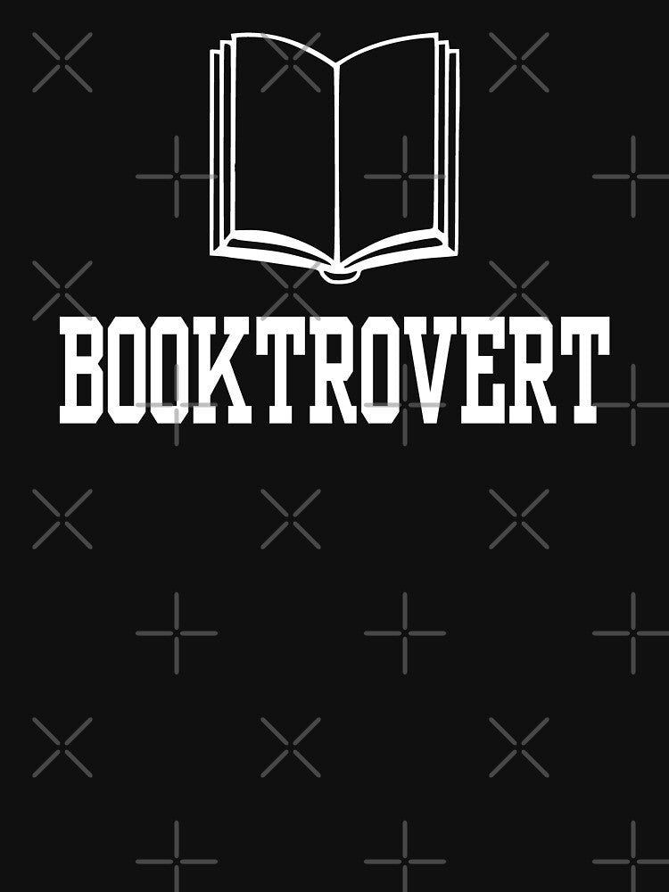 Booktrovert, book lover gift by halazidan