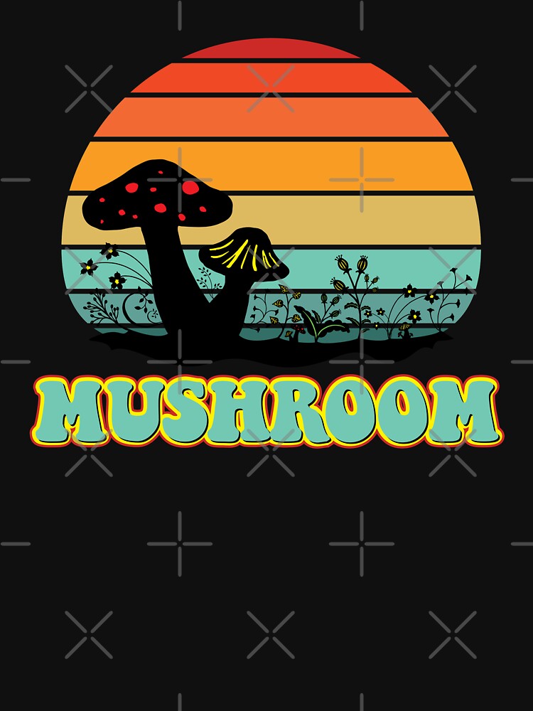 Mushroom Sunset, Silhouette of Psychedelic Nature - Mushroom by etoide