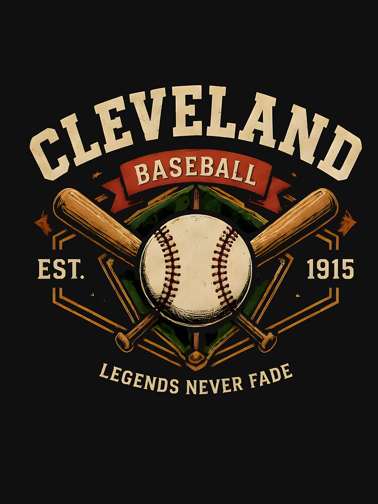 Cleveland Baseball Vintage Retro Sports Fan Graphic T-Shirt Legends Never Fade by PixelForge11