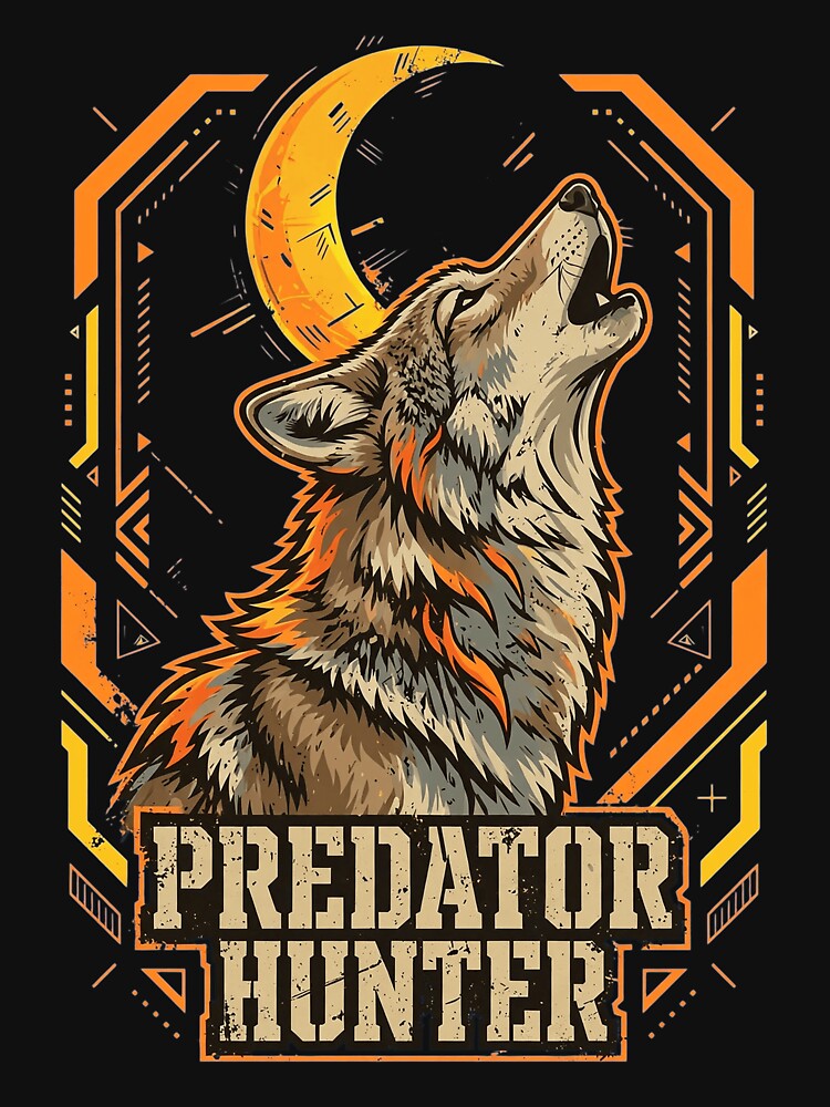 Night Predator Hunting Coyote Tactical Hunter Shirt Design by Mahilis