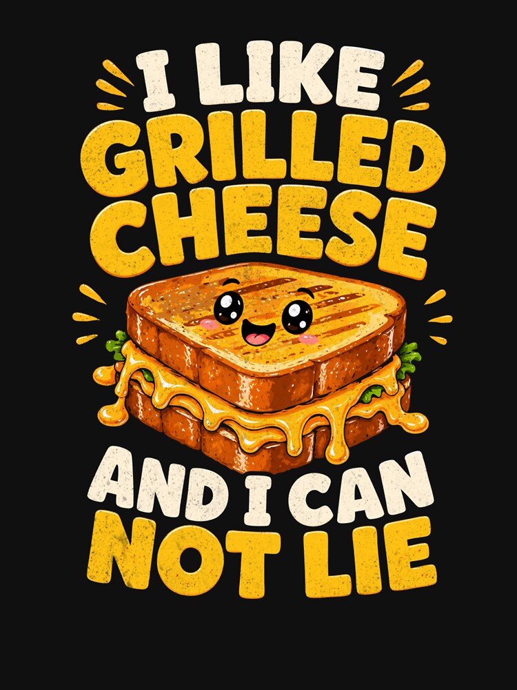 Funny Grilled Cheese Sandwich Lover Retro Food Humor Design by kiralynstration