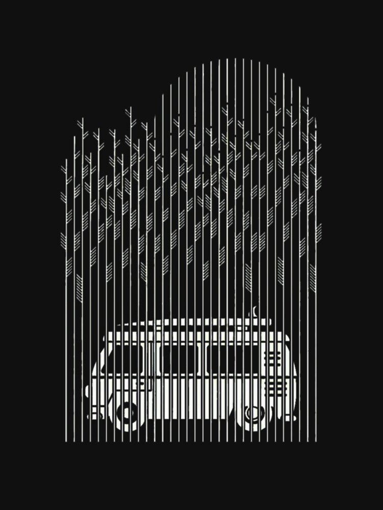 Retro Camper Van Line Art Design by wyrichbosle