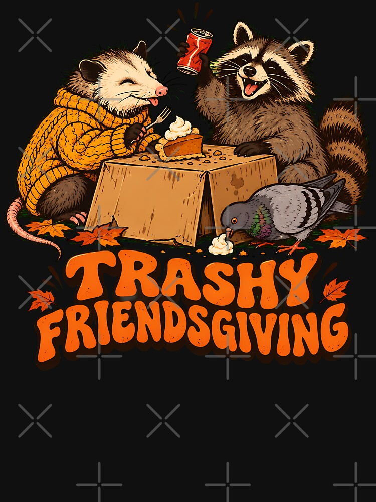 Trashy Friendsgiving Critter Dinner Autumn Gathering by nortowelcomics