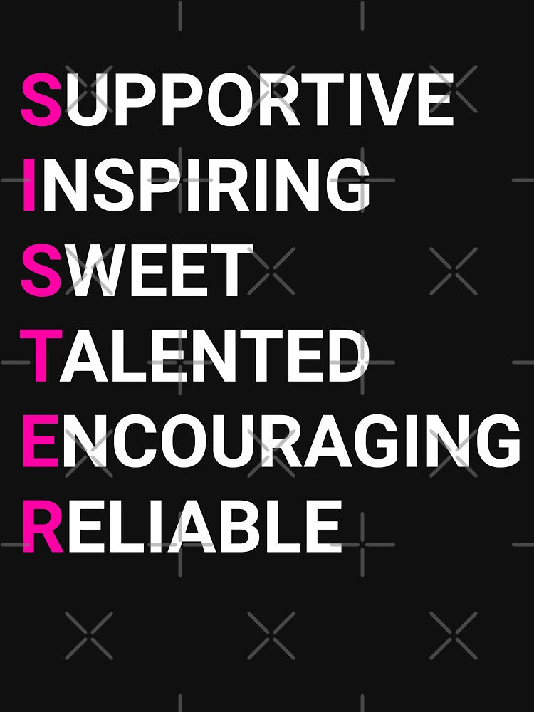 Sister Love | Minimalist Vertical Typography Design in Pink by Mustapha  ALAHAYANE