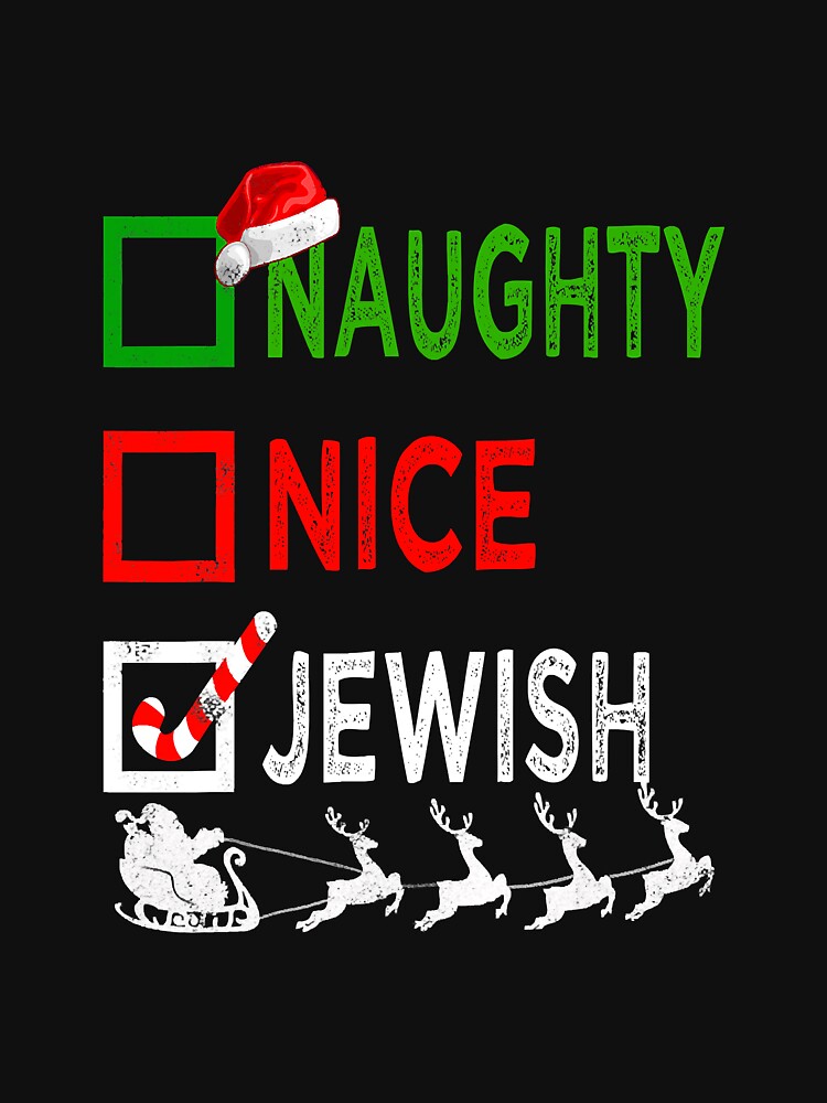 Naughty Nice Jewish Christmas Pajamas by unassertive19