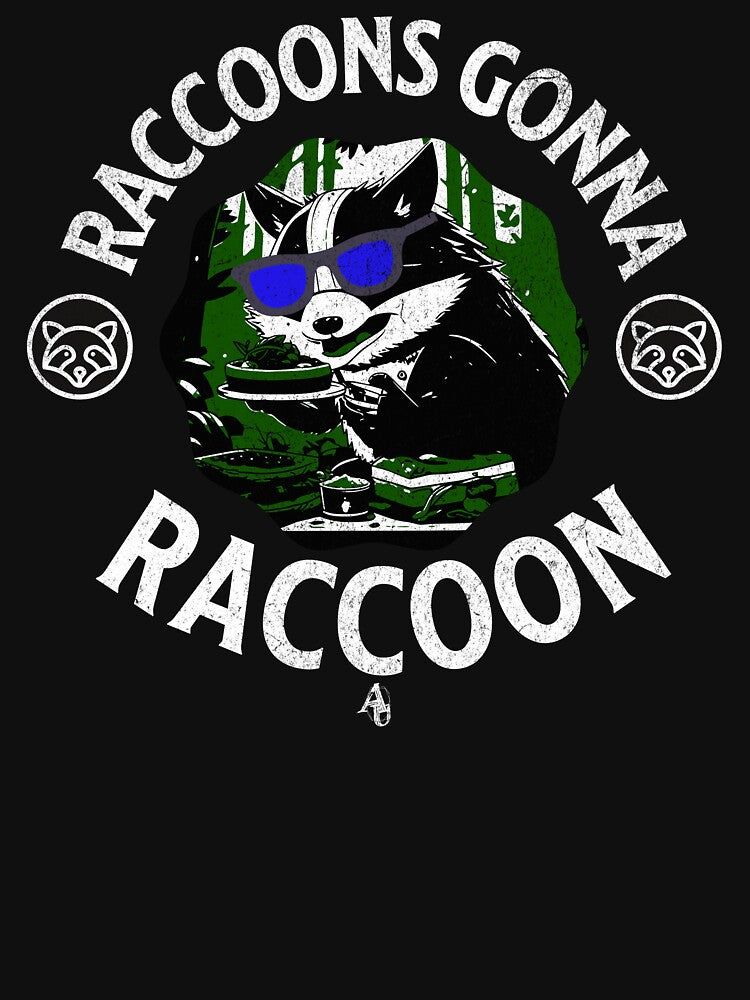 Funny Raccoon Tshirt by vacationdoctor9