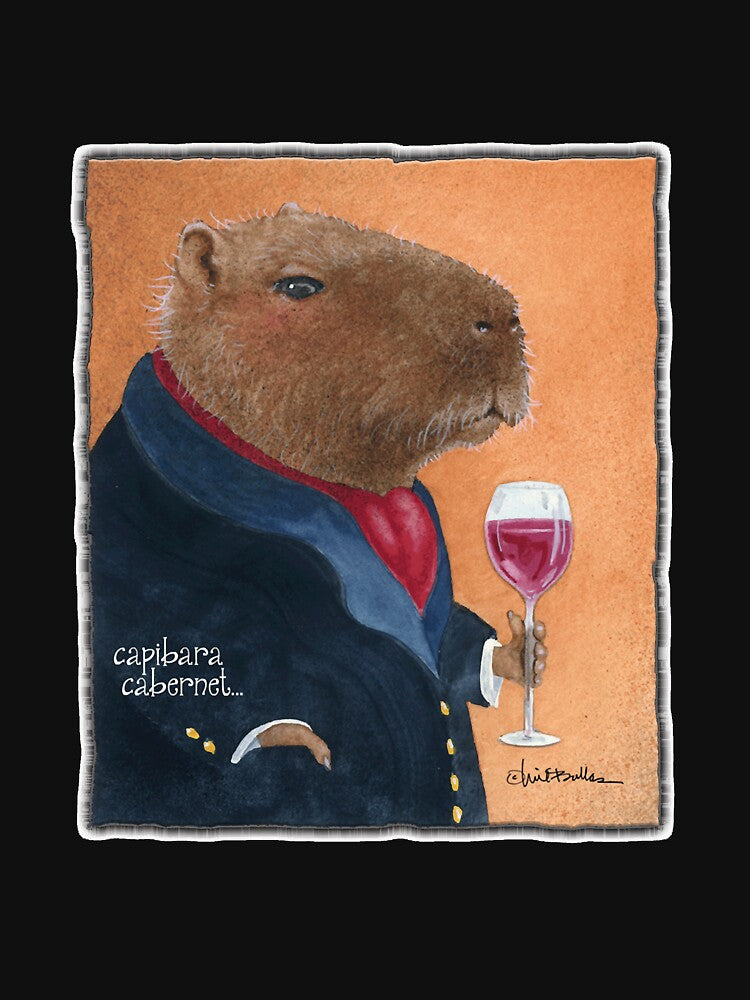 Will Bullas tee capybara cabernet by RosaGuerra12