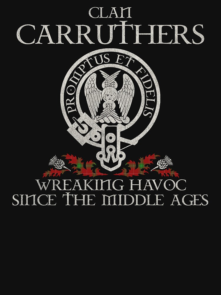 Clan Carruthers crest Scottish surname tartan Thistle vintage by Clan1093