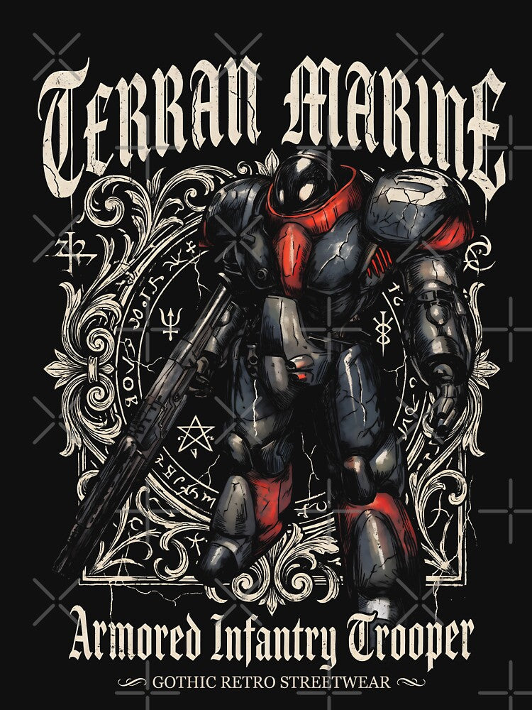 Terran Marine StarCraft Gothic Anime Gaming Shirt by Senpaiwaves