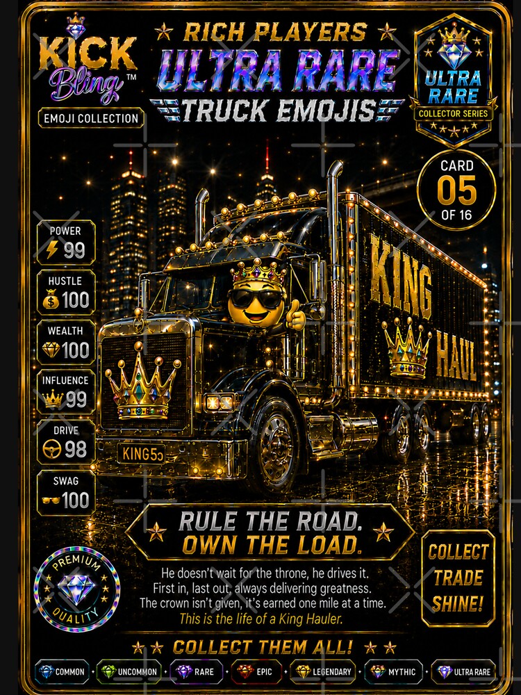 Kick Bling Emojis Collection  King Haul #5 Trading Card T-Shirt by Accessgrantedco