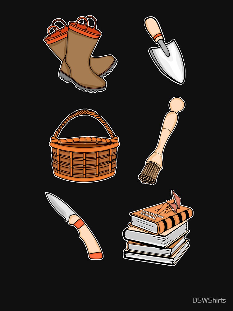 Foraging Mushroom Fungi Hunter Wild Mushrooms by DSWShirts