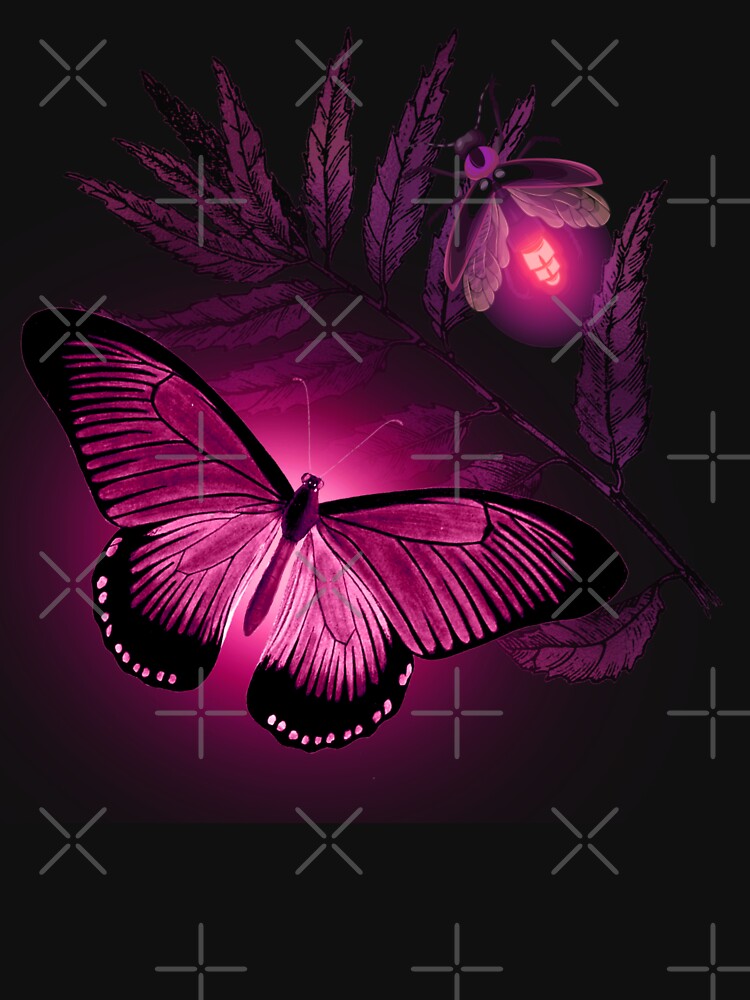 Autumn firefly and moth pink by BlueMothShop